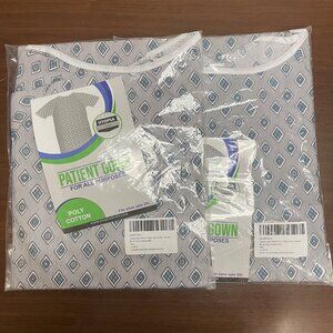 2 NEW Hospital Gowns Patient Up to 2XL Elderly Disabled Unisex Diamonds Utopia